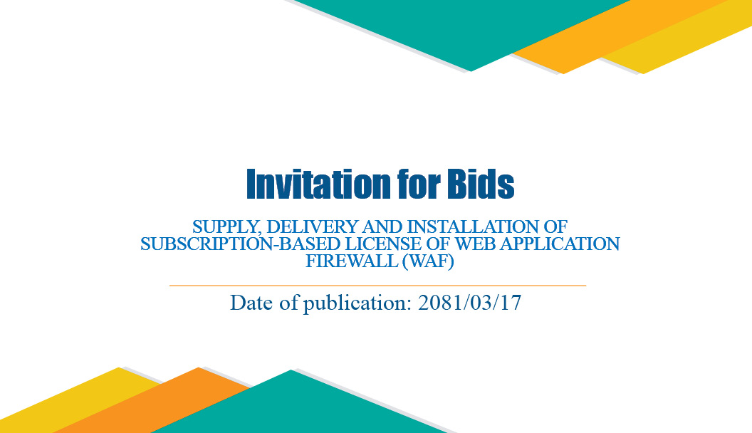 INVITATION FOR BIDS